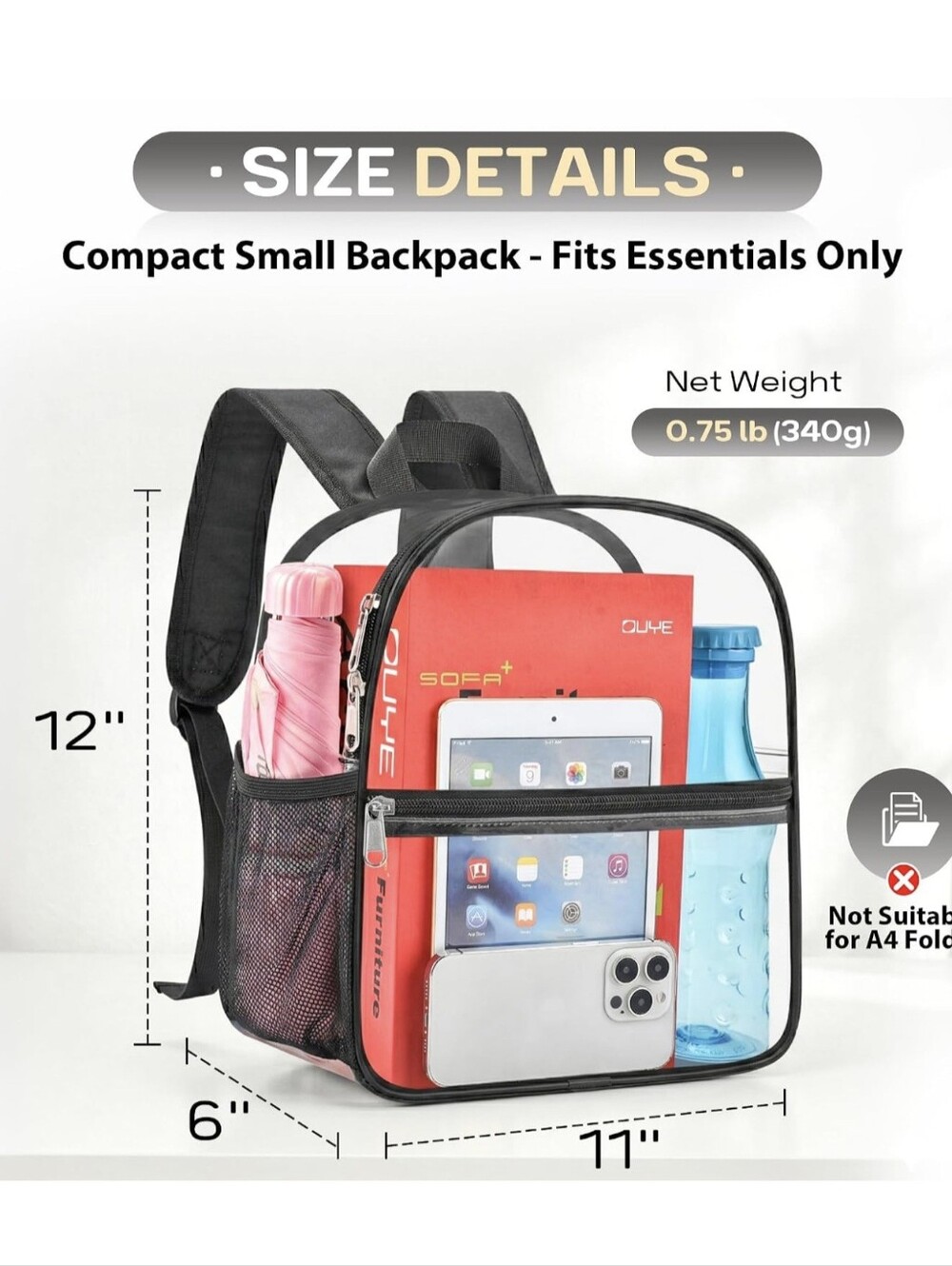 Clear Transparent Backpack
